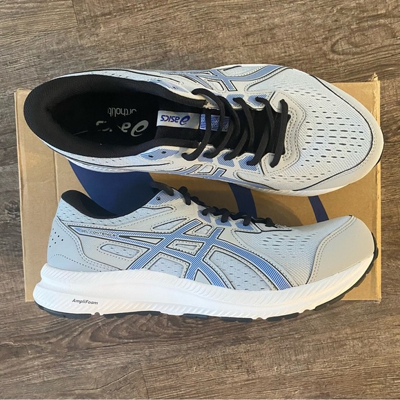 ASICS Gel-Contend 8 Running Shoes Mens 10 Extra Wide 4E Grey Sneakers Amplifoam - Picture 1 of 7
